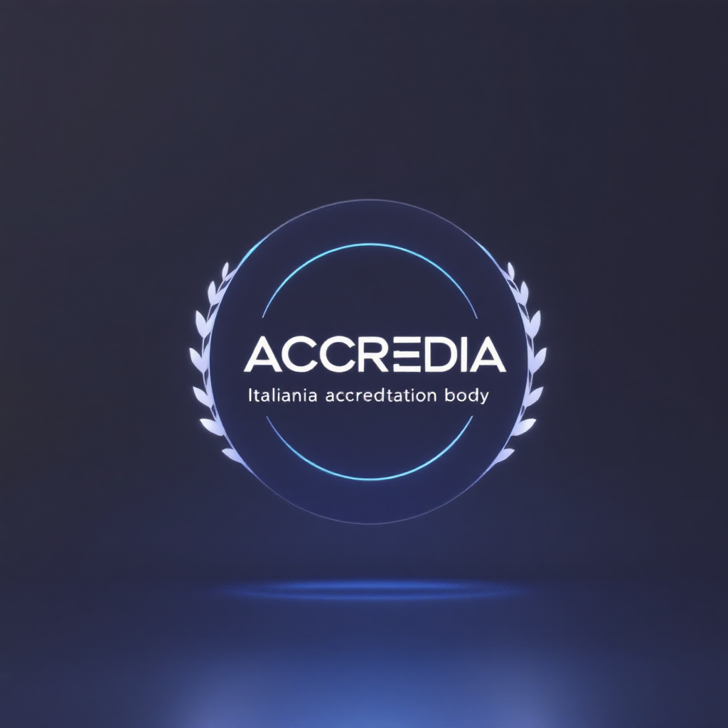 ACCREDIA logo Italian accreditation body official certification badge