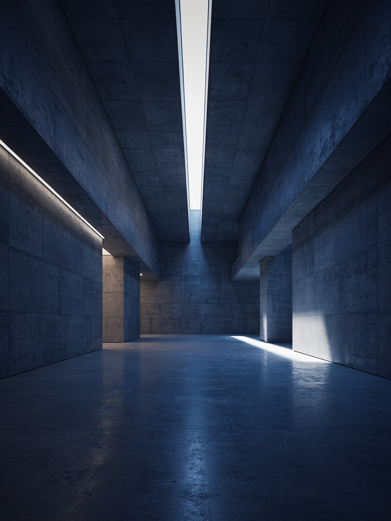 empty minimalist concrete space architectural void